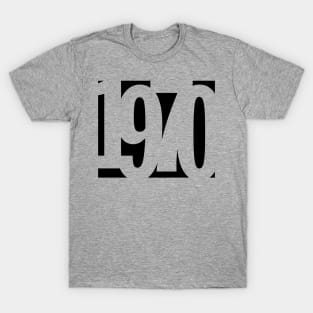 1970 Funky Overlapping Reverse Numbers for Light Backgrounds T-Shirt